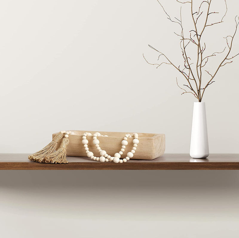 Warm Toast Designs Wood Chain Link Decor Bonus Wooden Beads Garland