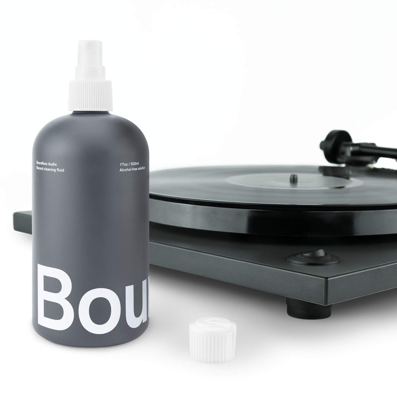 Boundless Audio Record Cleaning Solution - 6.75oz Vinyl Record Cleaner Fluid & Vinyl Cleaner Cloth & Record Label Protector