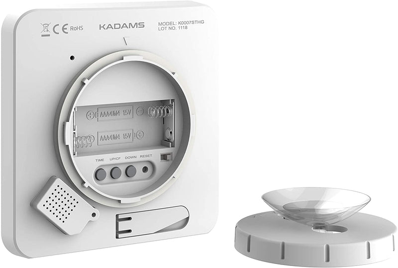 Digital Bathroom Shower Kitchen Clock Timer with Alarm, Waterproof-Green