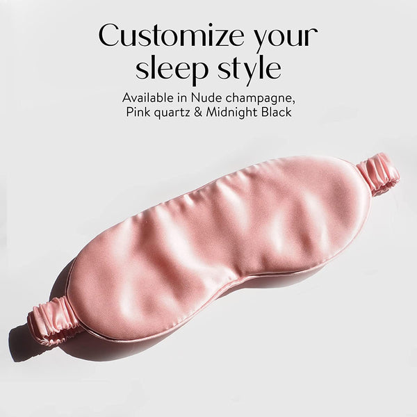 Sleep Mask Silk 100% Pure Mulberry Silk Midnight Pink