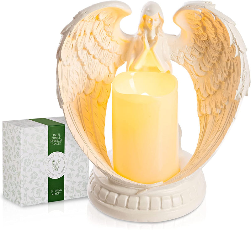 Angel Memorial Gifts for Loss of Loved One - Angel Candle Holder Bereavement Gifts Flameless