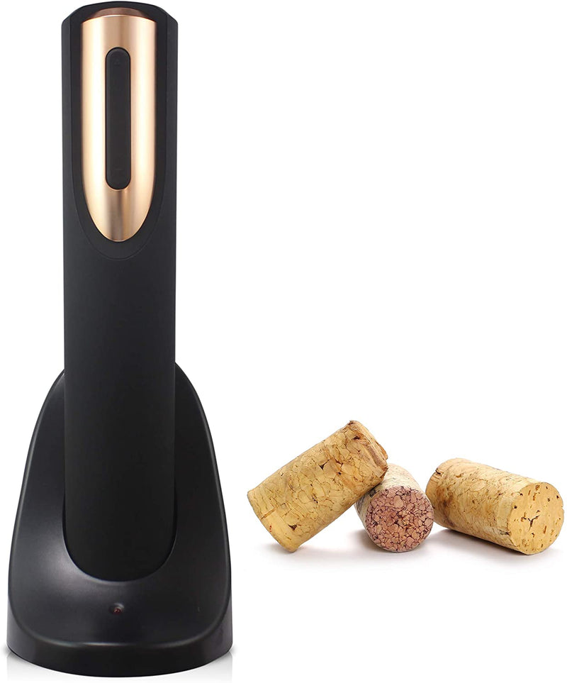 Electric Wine Opener, Rechargeable, Rose Gold & Black