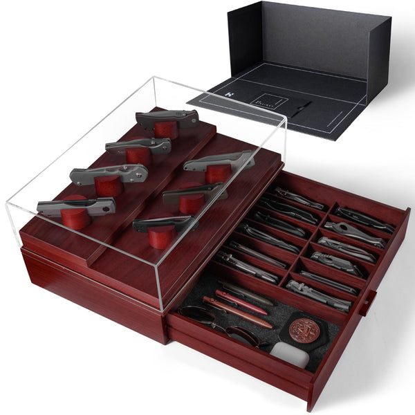 Holme & Hadfield The Armory Premium Display Case for 2030 Knives Huge Drawer