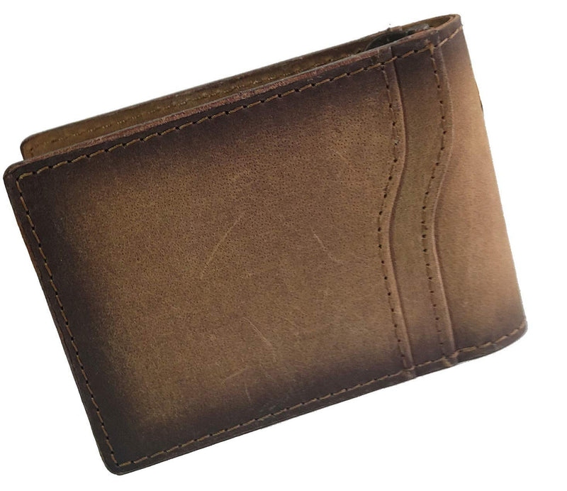 eSS Minimalist Money Clip Blocking Wallet Handmade Real Leather