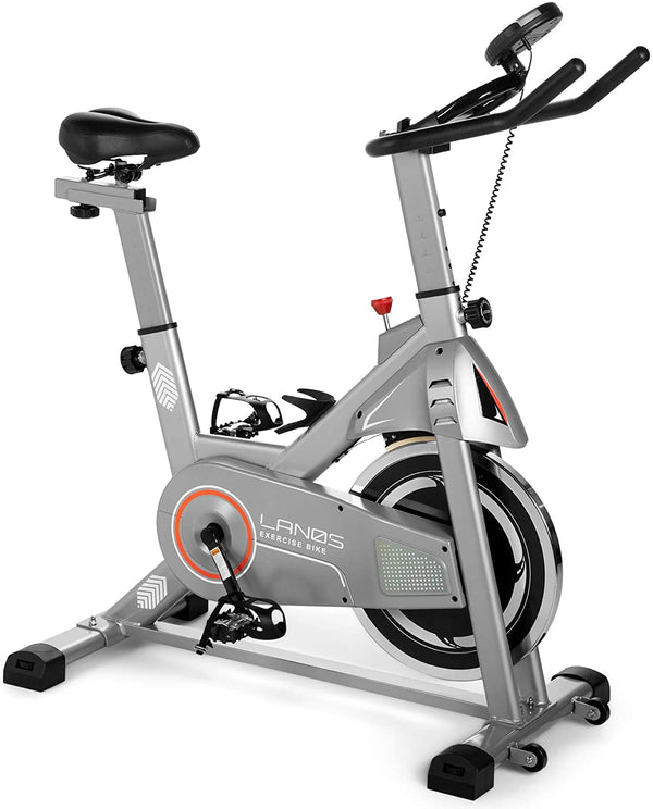 Exercise Bike Stationary Bicycle Silver
