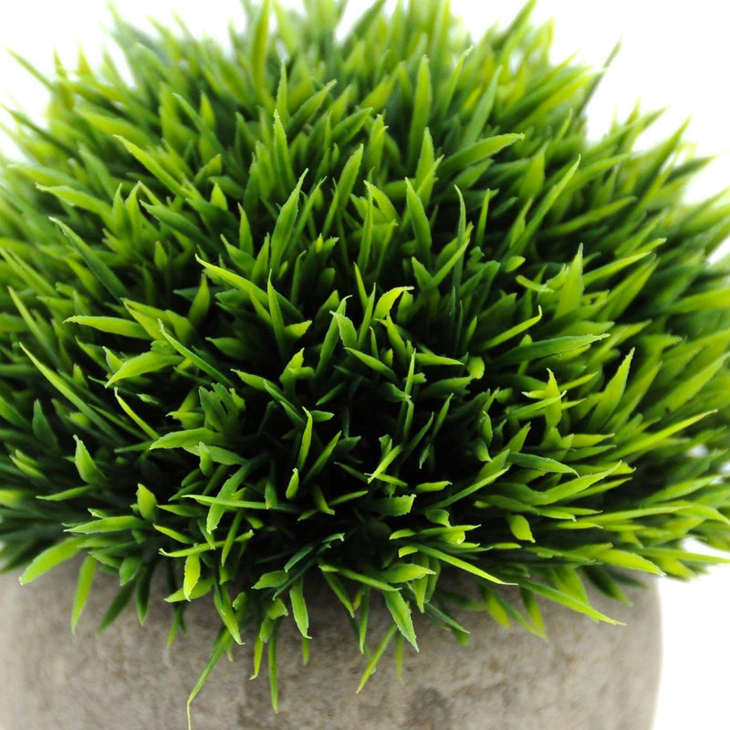 Velener Mini Fake Color Grass Green Plant Round Pot Indoor Decor