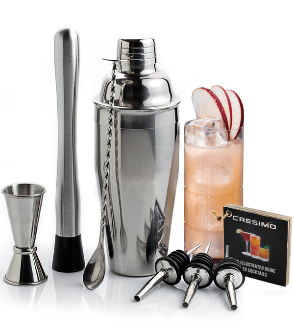 24 Oz Cocktail Shaker Set Premium Mixer Accessories for Professional Cresimo