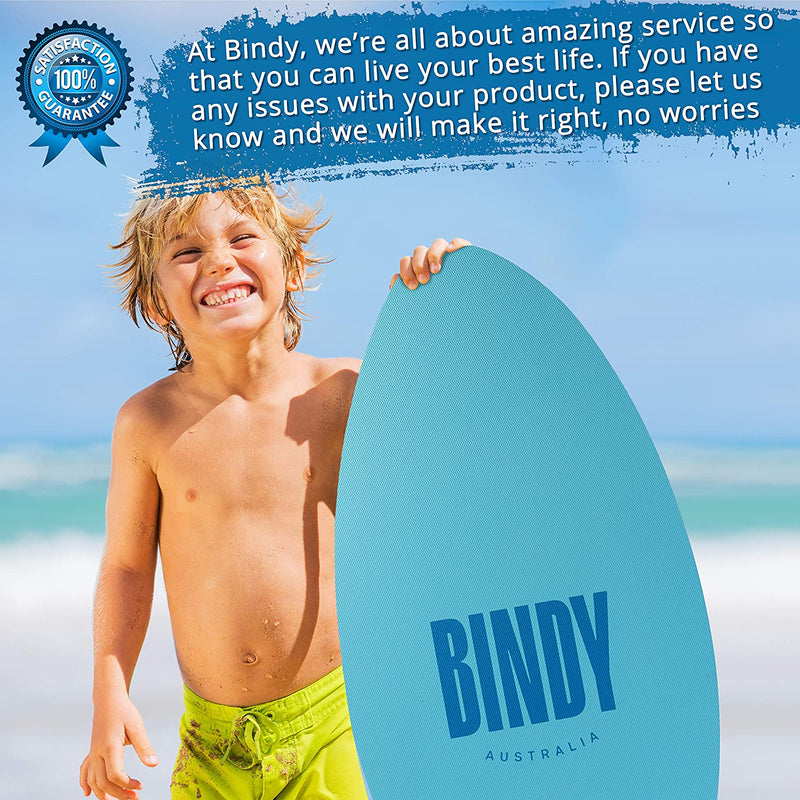 BINDYAUS Skim board Grip Pad Top & Wood Skim Boards for Beach, Bag Included