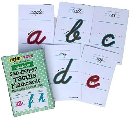 MFM Toys Sandpaper Tactile English Letters Flashcards