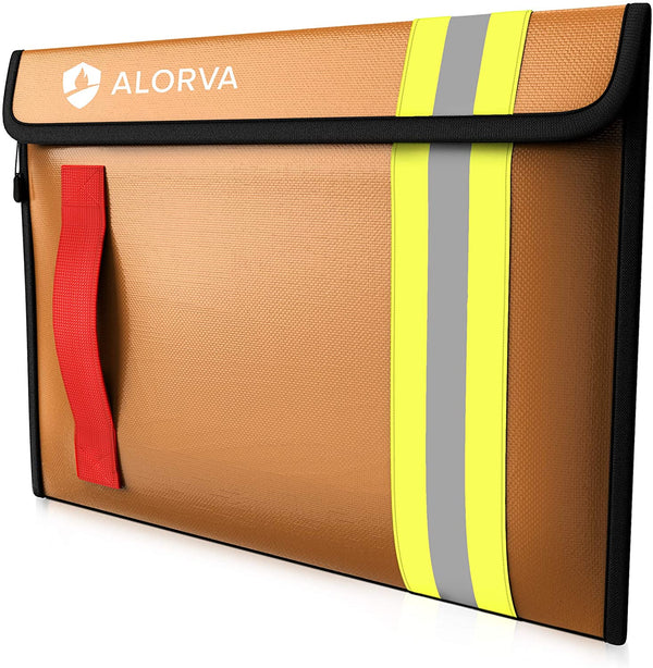 Alorva Fireproof & Water Resistant Document Bag,15.5 X 11 X 3 Inch Beige