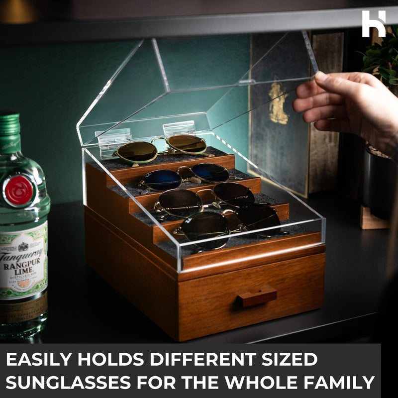 Holme & Hadfield Premium Sunglasses Organizer Display Stand for Multiple Glasses
