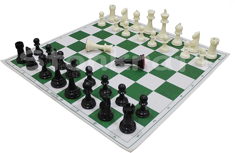 StonKraft 17'' x 17'' Tournament Chess Vinyl Foldable Chess Game