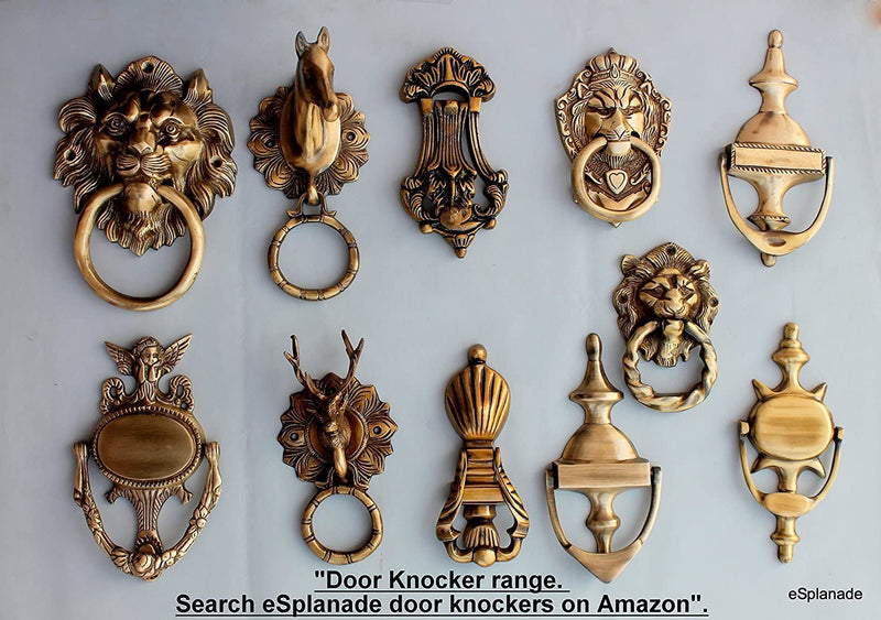 Brass Lion Door Knocker Lion 6"
