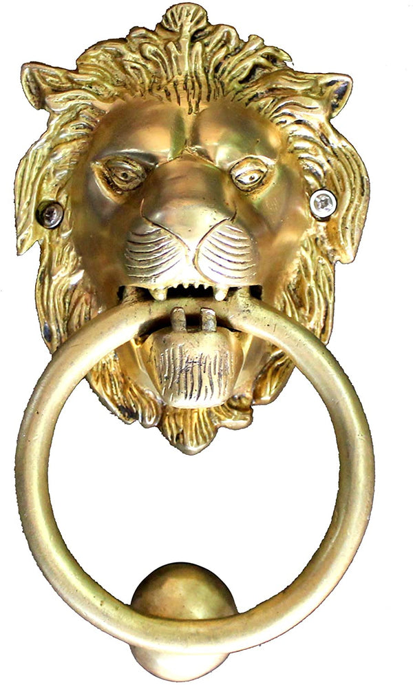 Brass Lion Door Knocker Lion 5"