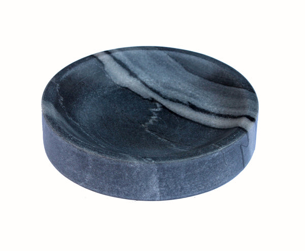 KLEO Natural Stone Soap Dish Soap Holder Bath Accessories for Bathroom, Tub or Wash Basin Accessories (Grey)
