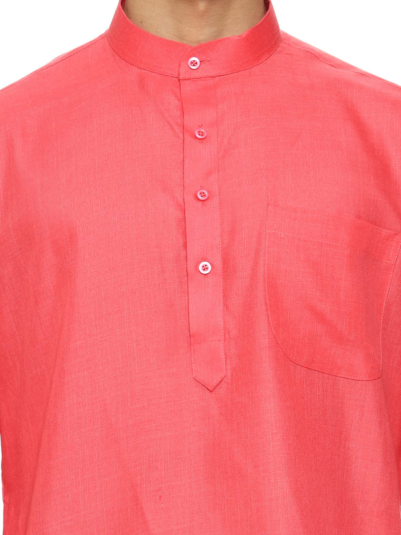 ITOS365 Men Cotton Blend Kurta Pyjama Set  Indian Dress Gift Men Carrot Small