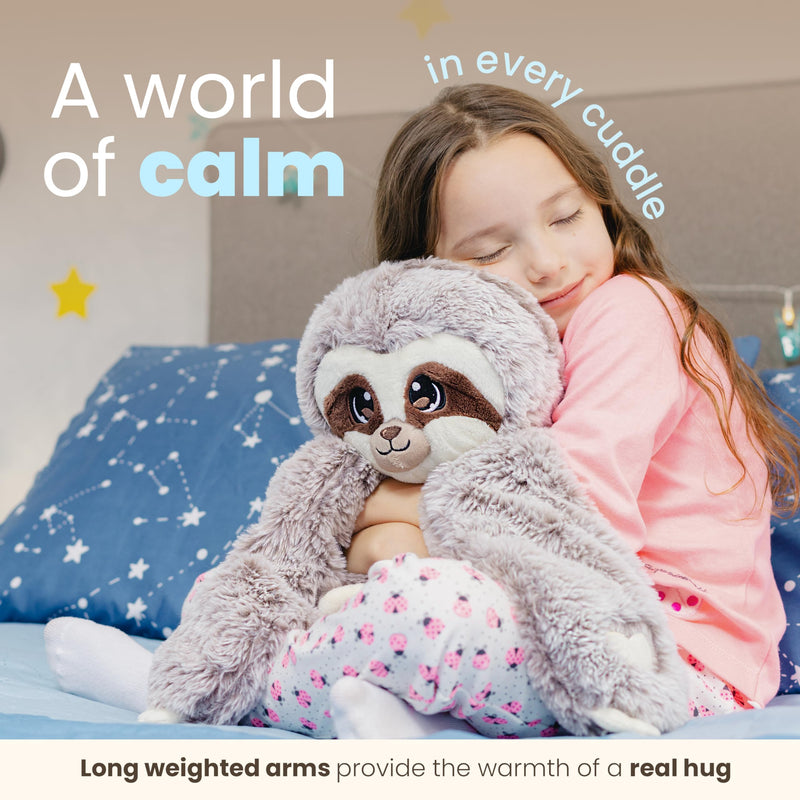 Huggle Healers Sloth Weighted Stuffed Animals for Adults, Kids, Teens - 4.5 lbs Long Comforting Arms for Soothing Hugs Weighted Plushies - Weighted Stuffed Animals for Anxiety and Stress Relief