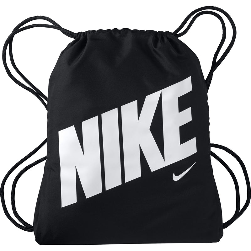 NIKE Kids Graphic Gym Sack Black Black White One Size