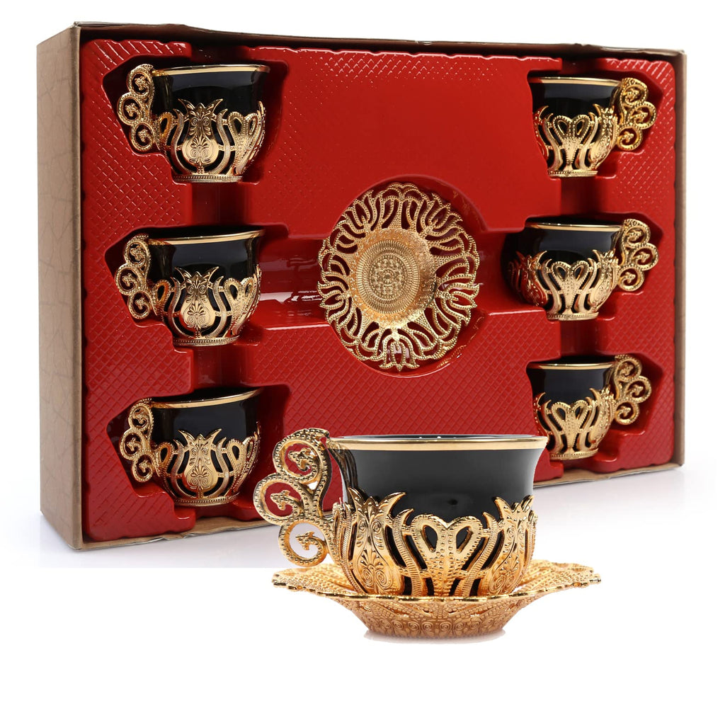 Arabic Coffee Cup Set for 4 Porcelain Espresso Cups Gift for Coffee Lovers  Greek Coffee Cup Traditional Turkish Coffee Cups With Special Box 