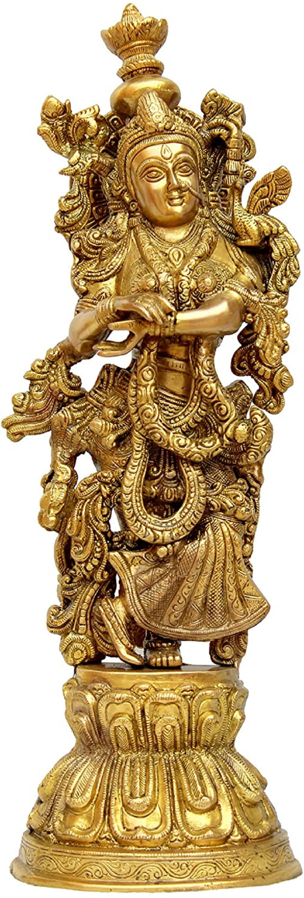 Esplanade Brass Radha Big Size Brass Radha Idol Statue Sculpture 21 Inch