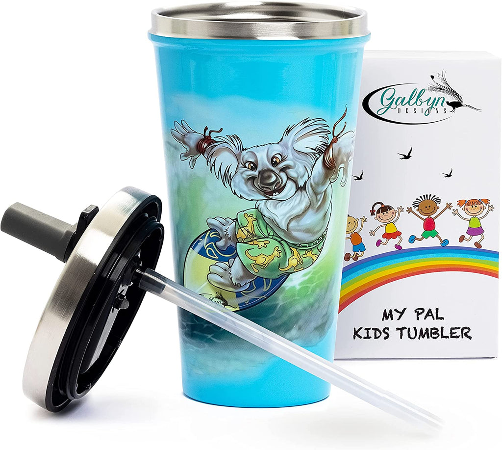 2 Pack Kids Stainless Steel Cups with Lids and Straws Double Wall Vacuum  Insulated Toddler Cups - Kids Tumbler for Boys and Girls - BPA Free  Childrens Smoothie Drinking Cup 