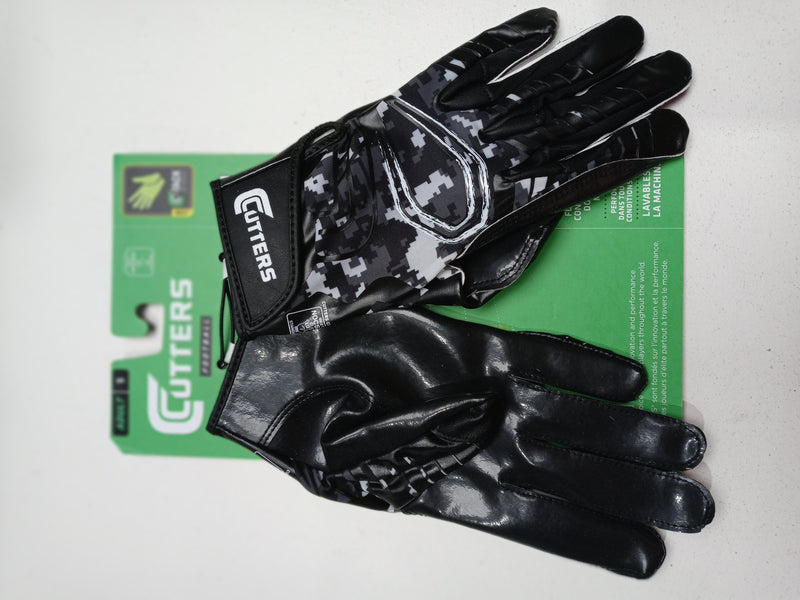 Cutters Football Youth Size Large Black Rev Receiver Gloves