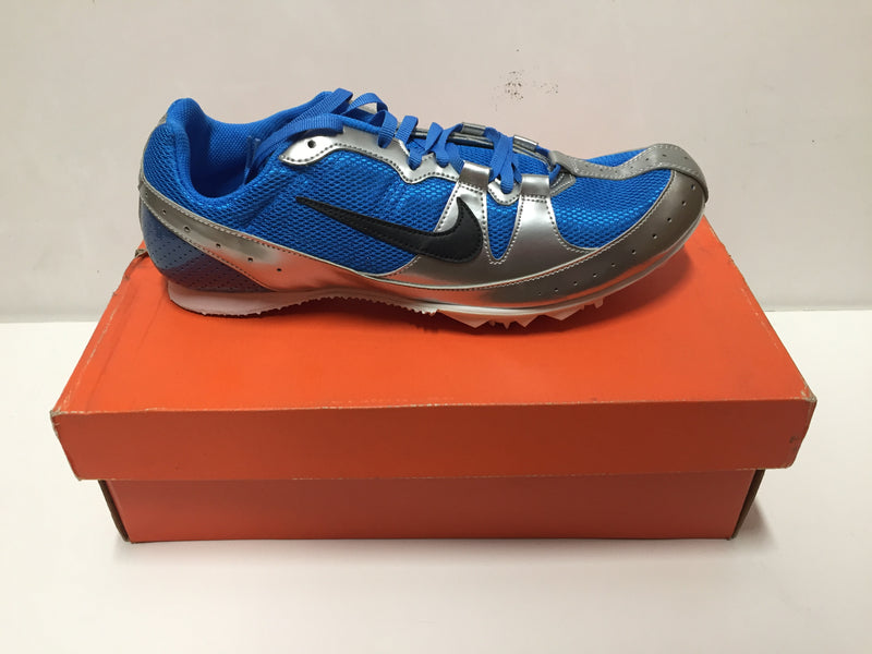 NIKE Men SIZE 11 PHT BLUE/BLK-MTLLIC SLVR-WHITE-ZOOM RIVAL MD 5 Pair of Shoes