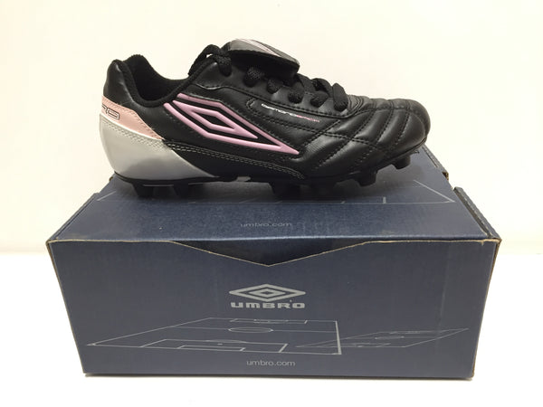 UMBRO Kids SIZE 3.5-BLACK/WHITE/PINK-ES-DIAMBCK VT - J HGR Pair of Shoes