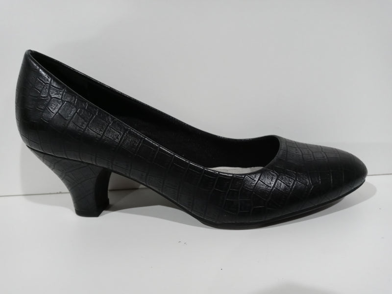 Easy Street Women's Fabulous Pump Black Croco Size 11 Pair Of Shoes