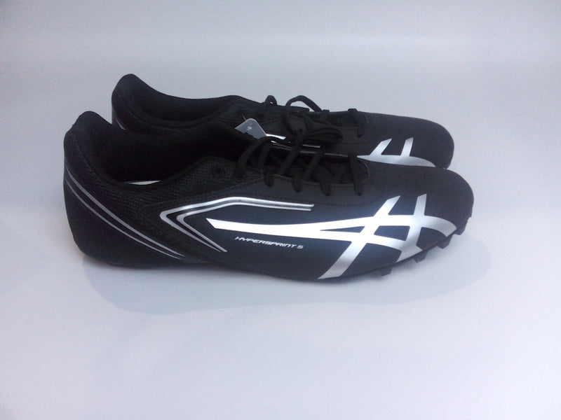 Asics Men Size 13 Black Silver Hypersprint 5 Pair Of Shoes