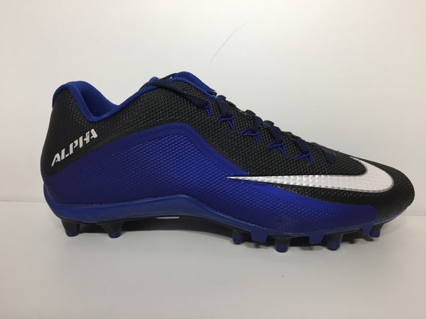 Nike Men Size 11 Black/white Rush Blue Alpha Pro 2 Td Pf Pair Of Shoes