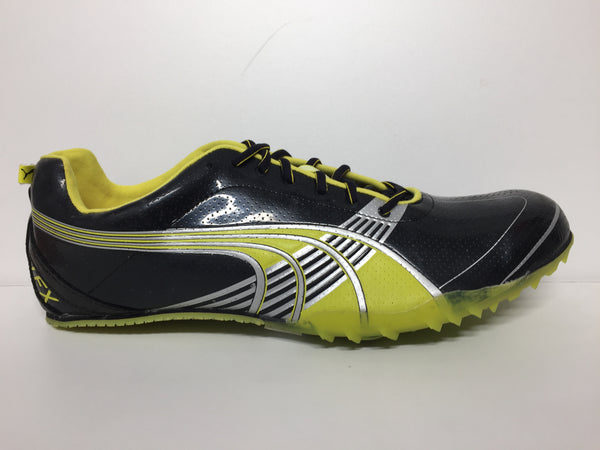 PUMA Men SIZE 13 BLACK-FLURO YELLOW SILVER COMPLETE TFX SPRINT 3 Pair Of Shoes