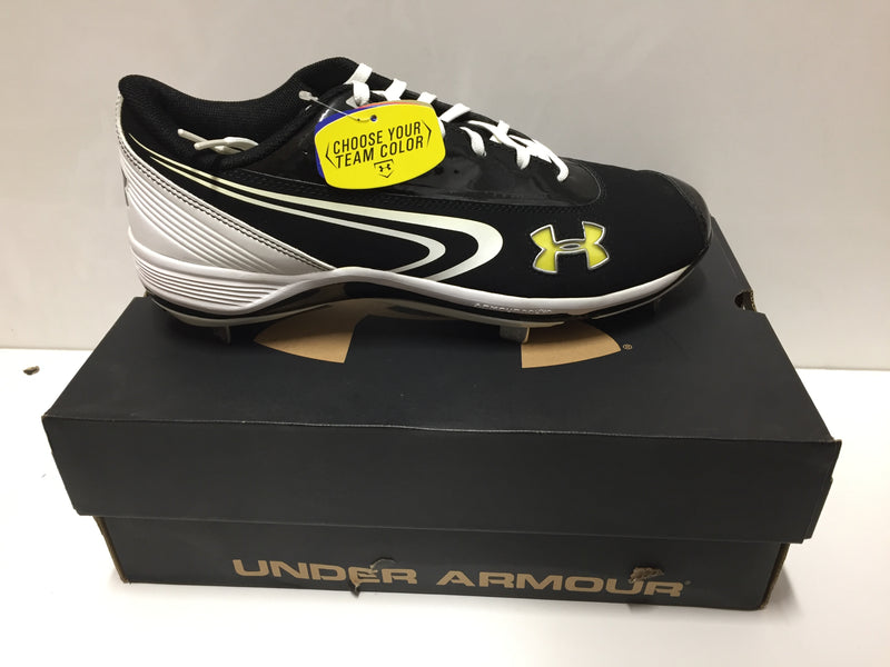 UNDER ARMOUR Men SIZE 12 BLACK/WHITE AUTHENTIC Pair of Shoes