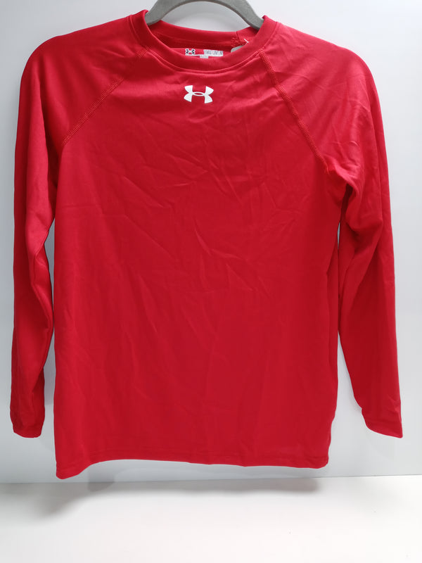 Under Armour Men Size Ymd Red White Heatgear T-Shirts