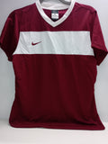Nike Women Size Large Maroon White Ftbll Socc T-Shirt