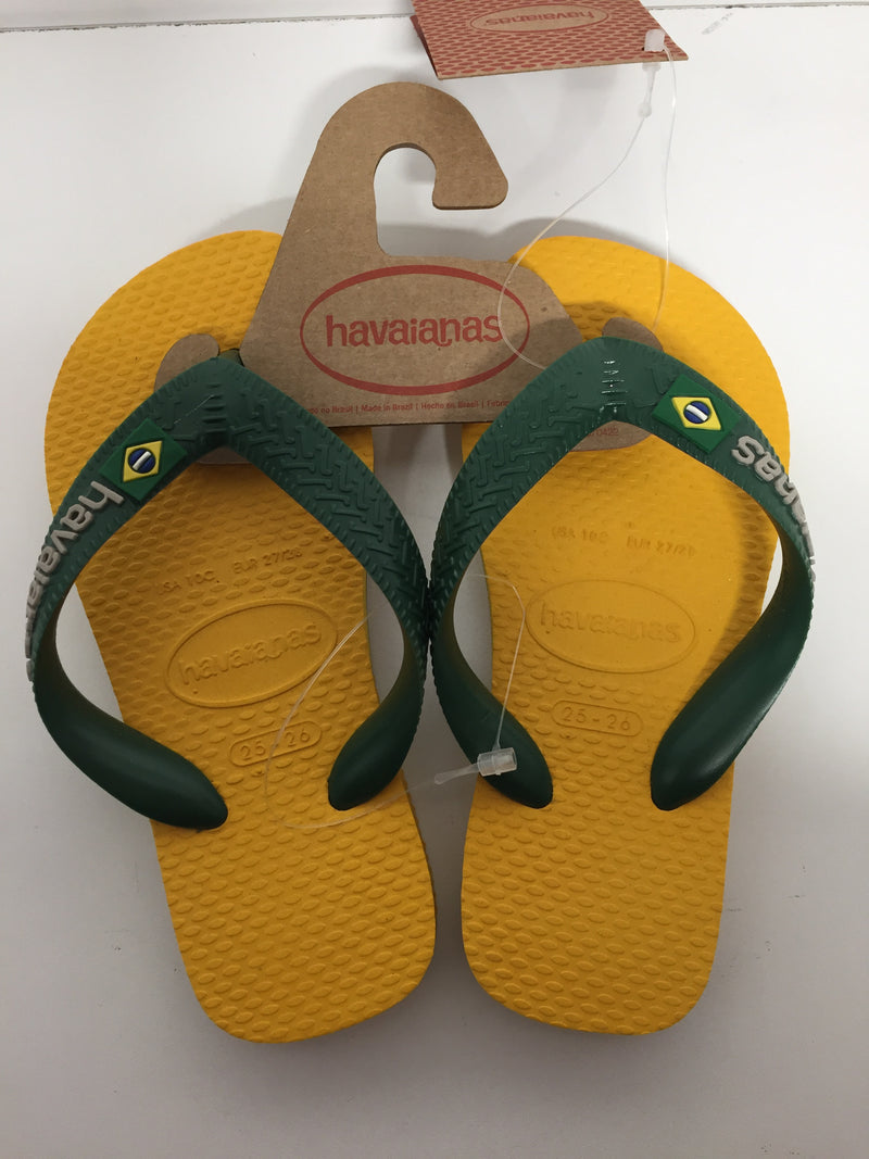 Havaianas Kids Size 10 C Banana Yellow Pair Of Shoes