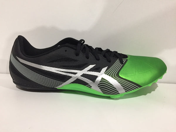 Asisc Men Size 13 Onyx/silver/flash Green Hypersprint 6 Pair Of Shoes