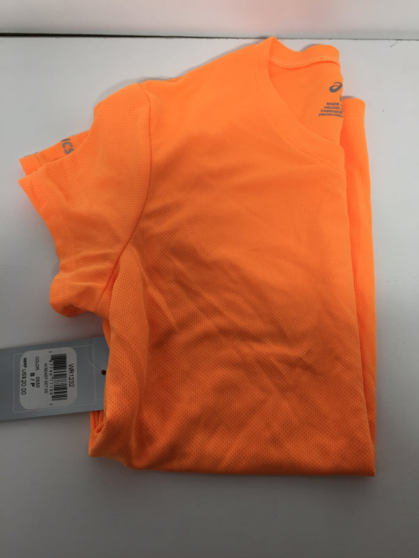 Asics Women Size Small Orange Ready Set Ss T-shirt