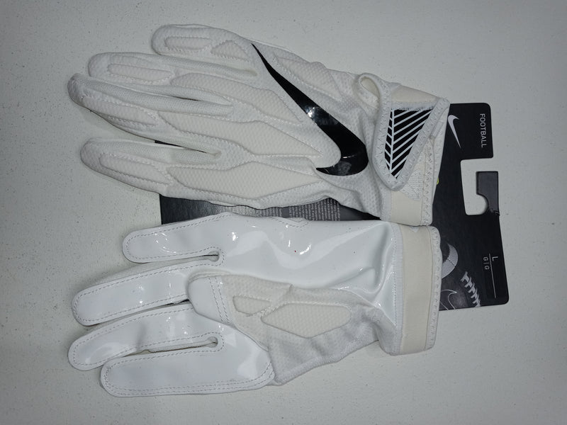 Nike Youth Superbad 4.5 White Size Large Football Gloves