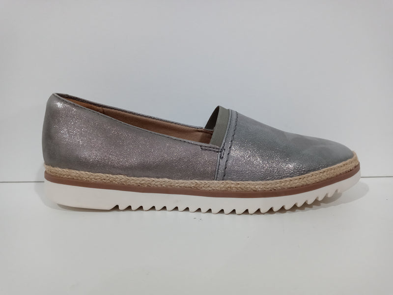 Clarks Womens Serena Paige Loafer Flat Metallic Leather Combi Size 7 Pair Of Shoes