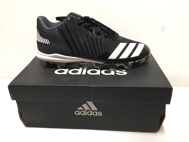 Adidas Men Size 6 1/2 Blackicon Md Pair Of Shoes