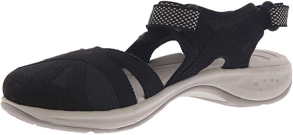 Easy Spirit Women's Esplash Mary Jane Flat 5 Black/White Size 5