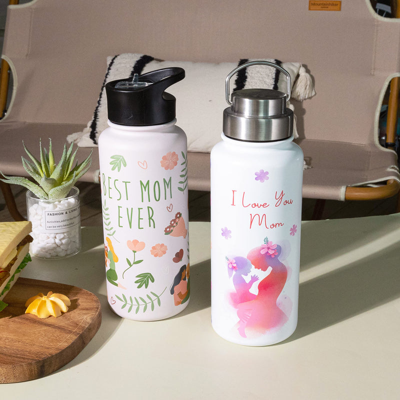 Gifts For Mom From Daughter, 32 Oz Insulated Water Bottle With Two Lids, Mom Birthday Gifts From Daughter, Birthday Gifts For Mom, Mom Gifts From Daughters, Mother Daughter Gift,