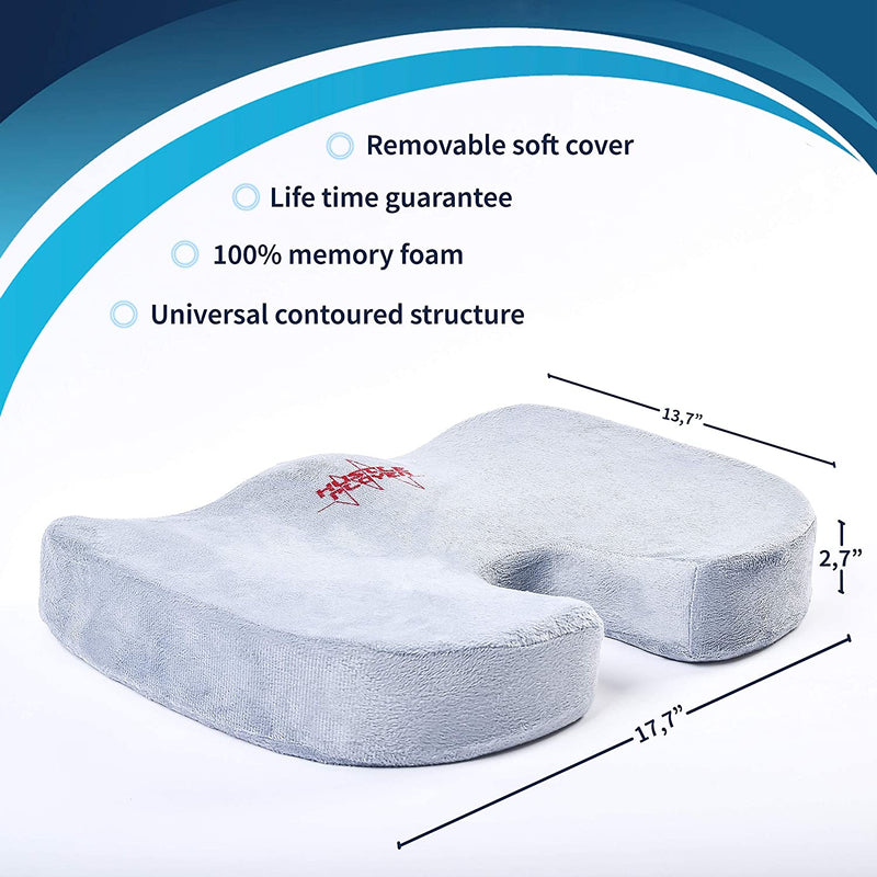 Memory Foam Seat Cushion for Chair Free Cover