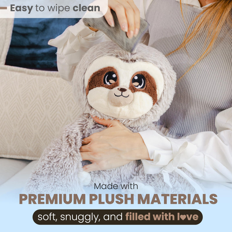 Huggle Healers Sloth Weighted Stuffed Animals for Adults, Kids, Teens - 4.5 lbs Long Comforting Arms for Soothing Hugs Weighted Plushies - Weighted Stuffed Animals for Anxiety and Stress Relief