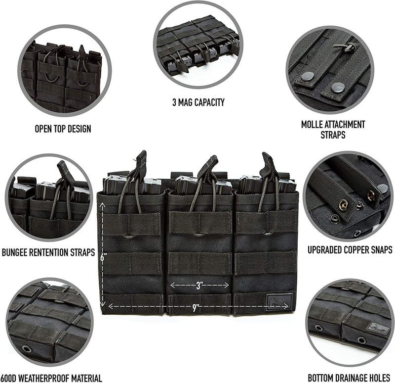 WOLF TACTICAL Molle Mag Pouch - Open Top Magazine Holder