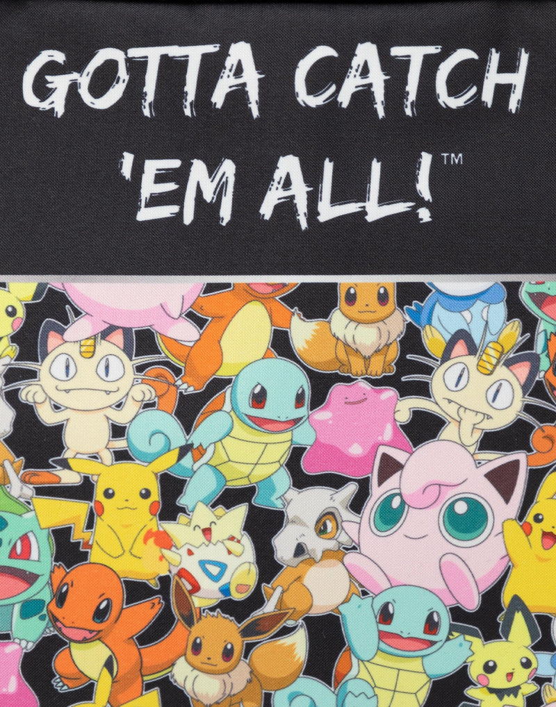 Pokemon GOTTA CATCH 'EM ALL Official Insulated Lunch Bag Zip Up Lunch Box with Drink Bottle Holder