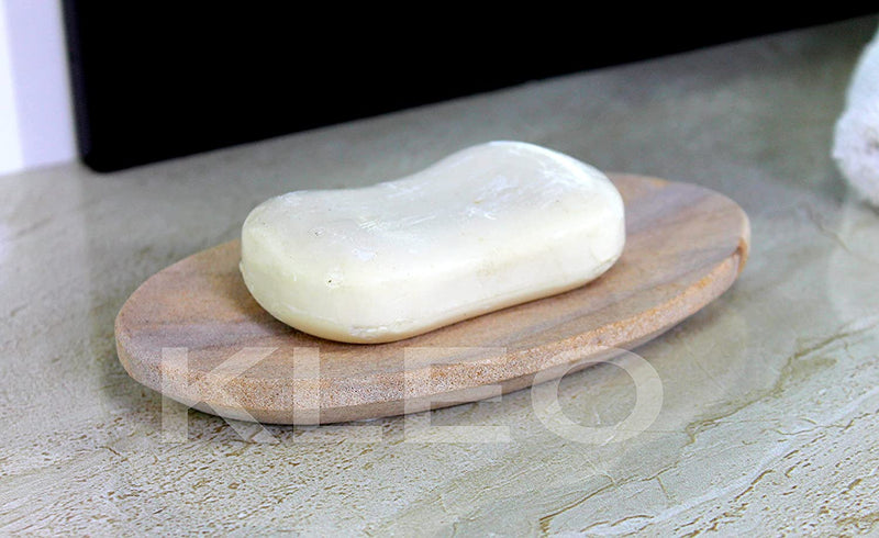 Soap Holder Made of Natural Rainbow Stone