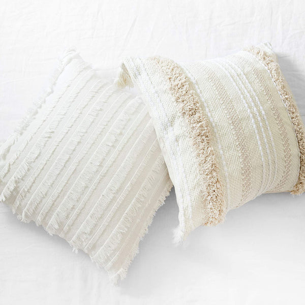 2 Pack Decorative Throw Pillow Covers 18 X 18 White Textured