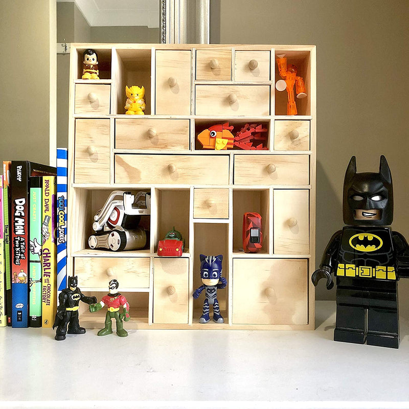 DIY Advent Calendar Desktop Organizer Apothecary Cabinet